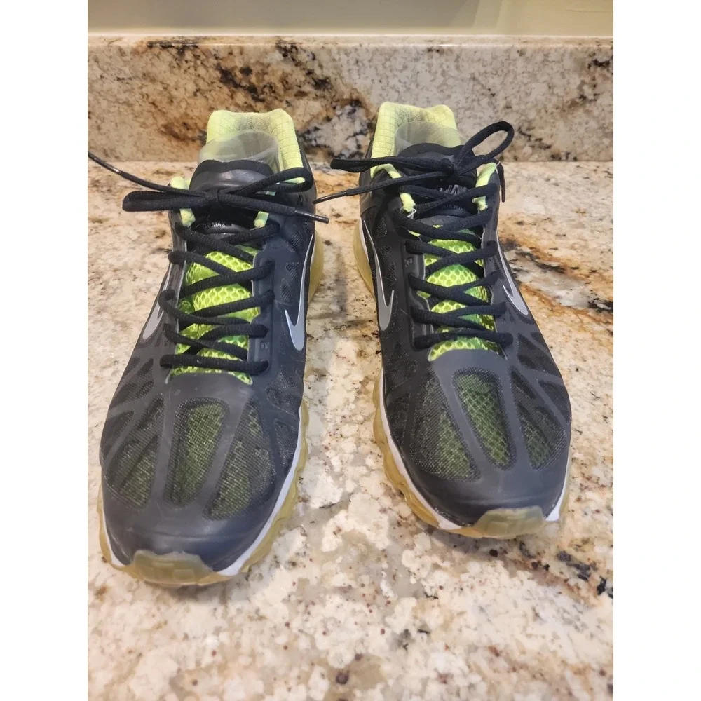 Nike Men's Air Max Plus 429889-007 Black Lace Up Athletic Shoes Sneakers Size 12